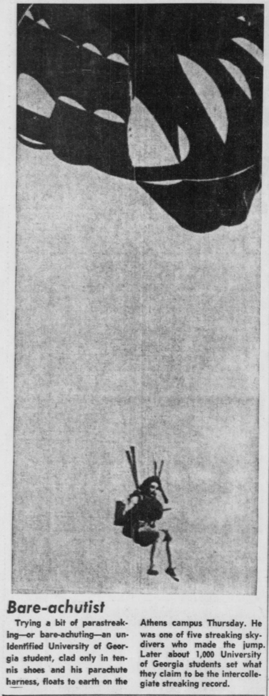 'Bare-achutists' took their nudity to the sky in Georgia on the same day.